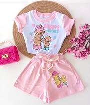 Conjunto verão feminino menina Bob good tendencia Estampa Desenho Conjunto verão feminino menina Bob good tendencia Estampa Desenho