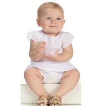Conjunto Verão Infantil Bata e calcinha Bordado laise TAMANHO:GCOR:BRANCO BLUSA