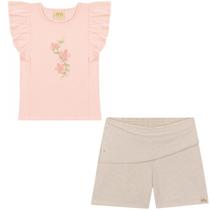 Conjunto verão Infantil Marlan Petala Flor algodão bordado TAMANHO:2COR:ROXO Conjunto verão Infantil Marlan Petala Flor algodão bordado TAMANHO:2COR:ROXO