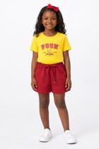 Conjunto verão infantil menina básico camiseta e shorts