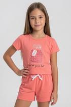 Conjunto Verão Infantil para Menina Cropped com Shorts Blogueirinha Confortável Macio GKS