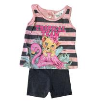 Conjunto Verão Malha Kely&ampKety Tropical