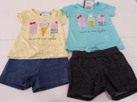 Conjunto verão menina baby sorvete