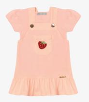 Conjunto Verão Menina Com Bolso Trick Nick Rosa Conjunto Verão Menina Com Bolso Trick Nick Rosa