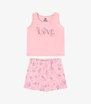Conjunto Verão Menina Com Estampa Rovi Kids Rosa Conjunto Verão Menina Com Estampa Rovi Kids Rosa