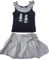 Conjunto Verão Menina Infantil Saia Dokinha