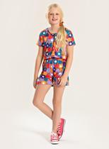 Conjunto Verão Menina Marrom Cropped e Shorts com Cadarço Conjunto Verão Menina Marrom Cropped e Shorts com Cadarço