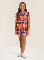 Conjunto Verão Menina Pink Cropped Com Babado e Shorts Florzinhas Retrô - Molekada Conjunto Verão Menina Pink Cropped Com Babado e Shorts Florzinhas Retrô - Molekada