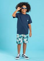 Conjunto Verão Menino Azul Camiseta E Bermuda Coala