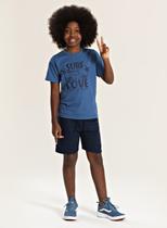 Conjunto Verão Menino Azul Camiseta e Bermuda com Bolso Surf Conjunto Verão Menino Azul Camiseta e Bermuda com Bolso Surf