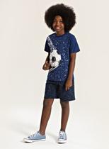 Conjunto Verão Menino Marinho Camiseta e Bermuda Bola no Gol Conjunto Verão Menino Marinho Camiseta e Bermuda Bola no Gol