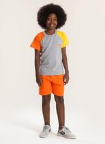 Conjunto Verão Menino Mescla Camiseta Raglan e Bermuda New York