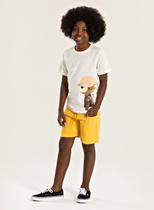 Conjunto Verão Menino Natural Camiseta e Bermuda Com Bolso Urso Descolado Conjunto Verão Menino Natural Camiseta e Bermuda Com Bolso Urso Descolado