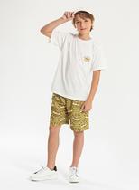 Conjunto Verão Menino Natural Camiseta e Bermuda Solzinho de Óculos Conjunto Verão Menino Natural Camiseta e Bermuda Solzinho de Óculos