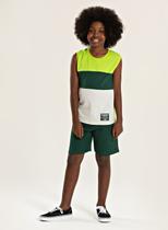 Conjunto Verão Menino Verde Regata com Recortes e Bermuda Future Conjunto Verão Menino Verde Regata com Recortes e Bermuda Future