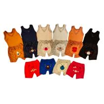 Conjunto Verão p/ Bebê Star Kids Blusa c/ Short Malha Fresca Conjunto Verão p/ Bebê Star Kids Blusa c/ Short Malha Fresca