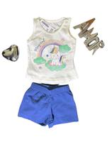 Conjunto Verão Regata bebê Elian Unicórnio