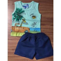 Conjunto verão wrk - menino meia malha penteada e microfibra