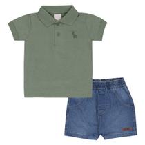 Conjunto Verde Bebê Pulla Bulla Menino - 53272-63 Conjunto Verde Bebê Pulla Bulla Menino - 53272-63