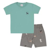 Conjunto Verde Primeiros Passos Menino - 53377-348