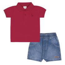 Conjunto Vermelho Bebê Pulla Bulla Menino - 53272-65 Conjunto Vermelho Bebê Pulla Bulla Menino - 53272-65