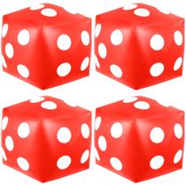 Conjunto vermelho inflável Game Dice Mototo de 4 peças de 32 cm Conjunto vermelho inflável Game Dice Mototo de 4 peças de 32 cm