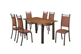 Conjunto Verona 06 Cadeiras com Base Acre BM Tubulares