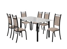 Conjunto Verona 06 Cadeiras com Base Piauí BM Tubulares