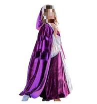 Conjunto Vestido Medieval Luxo Princesa Com Capa Conjunto Vestido Medieval Luxo Princesa Com Capa
