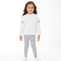 Conjunto Vestido moletom com blusa manga longa Rosa Infanti Conjunto Vestido moletom com blusa manga longa Rosa Infanti