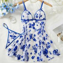 Conjunto Vestido Sexy Floral ElaShopp Conjunto Vestido Sexy Floral ElaShopp