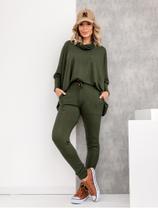 Conjunto Via Lessa Dublin em Malha Tricot Verde Oliva Conjunto Via Lessa Dublin em Malha Tricot Verde Oliva