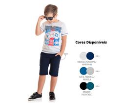 Conjunto Video Gamer Infantil Verão Camisa e Short Camiseta Regata com Bermuda kit 2 peças Baby Boy Bebe