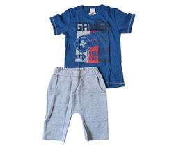 Conjunto Video Gamer Infantil Verão Camisa e Short Camiseta Regata com Bermuda kit 2 peças Baby Boy Bebe