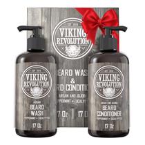 Conjunto Viking Revolution de Lavagem e Condicionador de Barba com Óleos de Argan e Jojoba