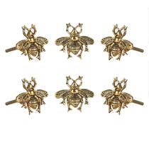 Conjunto Vintage Brass Bee Knobs Perilla Home com 6