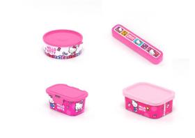 Conjunto Volta as Aulas Hello Kitty 4 peças Estojo Lancheira Conjunto Volta as Aulas Hello Kitty 4 peças Estojo Lancheira