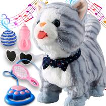 Conjunto Walking Cat, interativo, falando, cantando, dançando, gatinho