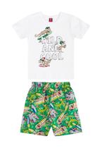 Conjunto Wild And Cool com Camiseta e Bermuda Infantil Masculino Bee Loop
