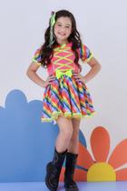 Conjunto Xadrez Junino Infantil Rosa Neon Colorido Cropped Saia Festa Junina Caipira Quadrilha Sinhá Conjunto Xadrez Junino Infantil Rosa Neon Colorido Cropped Saia Festa Junina Caipira Quadrilha Sinhá