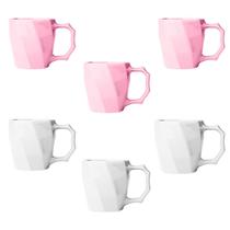 Conjunto Xícara de Café Canequinha Cerâmica 120ml Coloridas Kits Cores Diversas