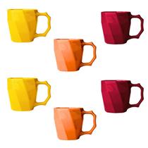 Conjunto Xícara de Café Canequinha Cerâmica 120ml Kit 6 unidades Cores Diversas Conjunto Xícara de Café Canequinha Cerâmica 120ml Kit 6 unidades Cores Diversas