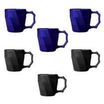 Conjunto Xícara de Café Canequinha Cerâmica 120ml Kit 6 unidades Cores Diversas Conjunto Xícara de Café Canequinha Cerâmica 120ml Kit 6 unidades Cores Diversas