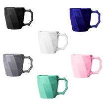 Conjunto Xícara de Café Canequinha Cerâmica 120ml Kit 6 unidades Cores Diversas