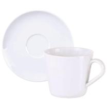 Conjunto Xícara de Chá e Pires 185ml Porcelana Tramontina Leonora Café Cozinha Mesa Posta Conjunto Xícara de Chá e Pires 185ml Porcelana Tramontina Leonora Café Cozinha Mesa Posta