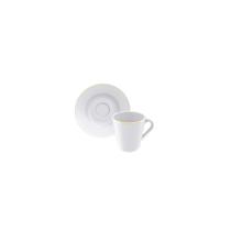 Conjunto Xícara e Pires Café Filetado Tramontina Elisa em Porcelana 70 ml Conjunto Xícara e Pires Café Filetado Tramontina Elisa em Porcelana 70 ml