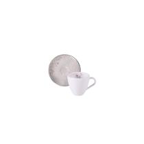 Conjunto Xícara e Pires de Café Tramontina Floralis em Porcelana Decorada 95 ml 2 Peças Conjunto Xícara e Pires de Café Tramontina Floralis em Porcelana Decorada 95 ml 2 Peças