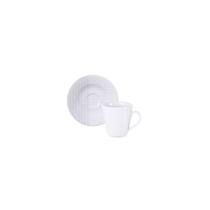 Conjunto Xícara e Pires de Café Tramontina Grid em Porcelana Decorada, 70 ml 2 Peças Conjunto Xícara e Pires de Café Tramontina Grid em Porcelana Decorada, 70 ml 2 Peças