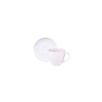 Conjunto Xícara e Pires de Café Tramontina Maria Augusta em Porcelana 100 ml 2 Peças Conjunto Xícara e Pires de Café Tramontina Maria Augusta em Porcelana 100 ml 2 Peças