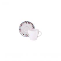 Conjunto Xícara E Pires De Chá Tramontina Aura 200ml 2 Peças Em Porcelana Decorada Conjunto Xícara E Pires De Chá Tramontina Aura 200ml 2 Peças Em Porcelana Decorada